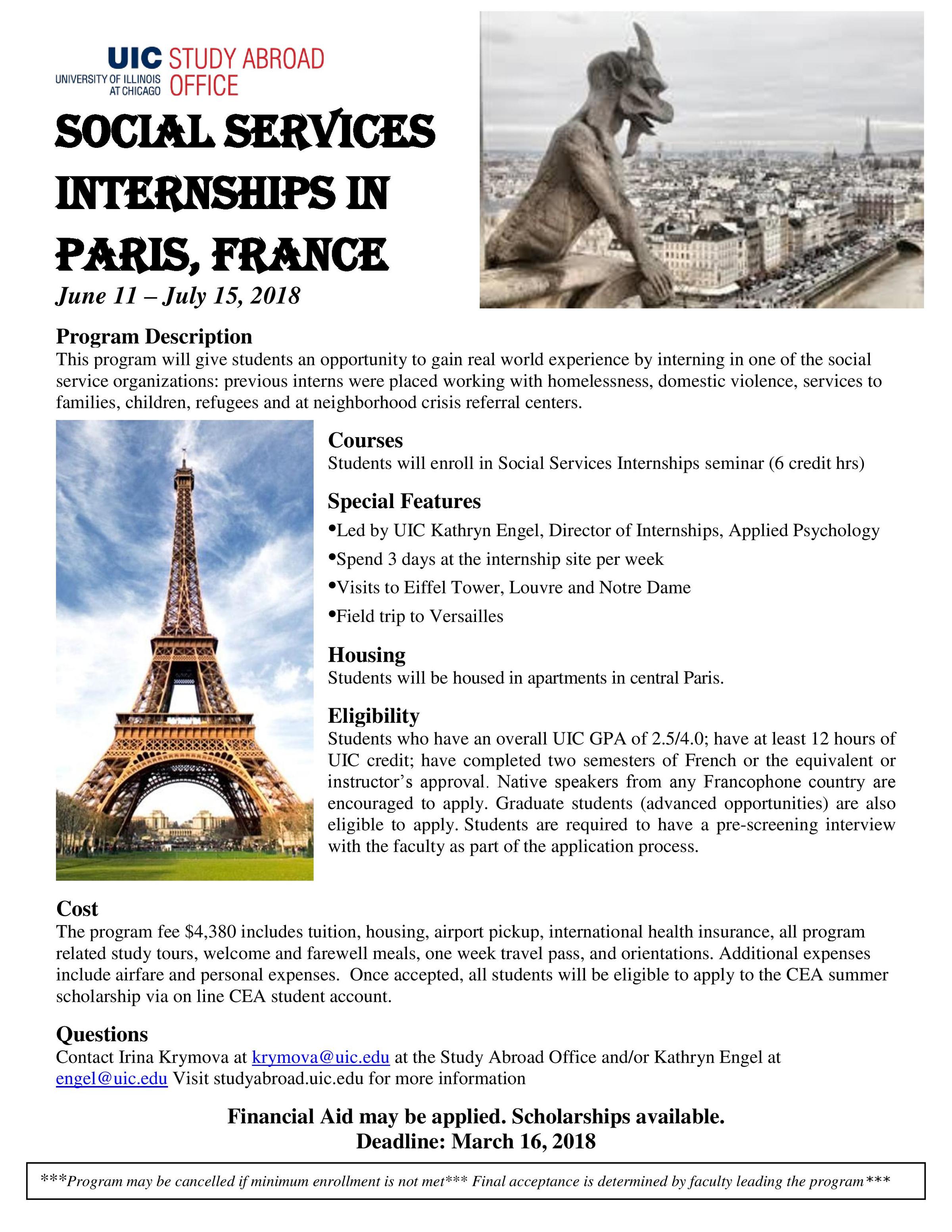 3. Student Job Offers and Internships in Paris, France