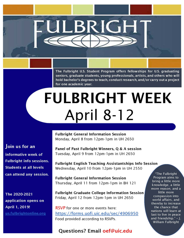 Fulbright Week – April 8 - 12