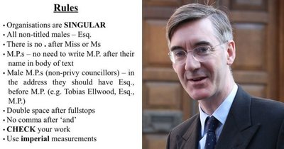 Jacob Rees-Mogg and his style guide